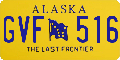 AK license plate GVF516