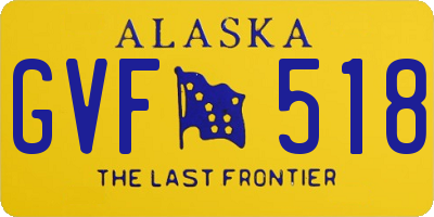 AK license plate GVF518