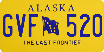 AK license plate GVF520