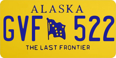 AK license plate GVF522