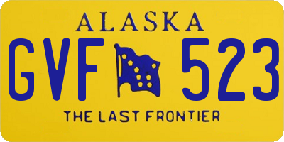 AK license plate GVF523