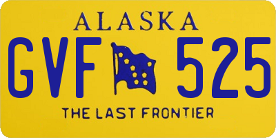 AK license plate GVF525