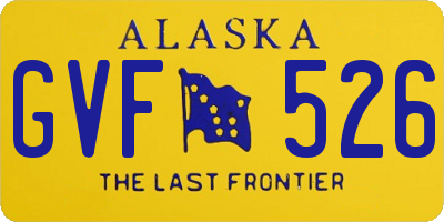 AK license plate GVF526