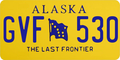 AK license plate GVF530