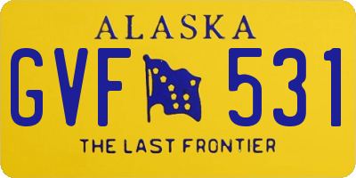 AK license plate GVF531