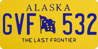 AK license plate GVF532