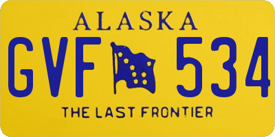 AK license plate GVF534