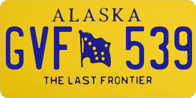 AK license plate GVF539