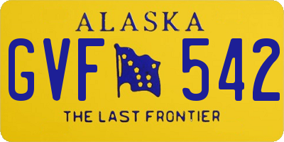 AK license plate GVF542