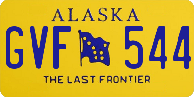 AK license plate GVF544