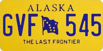 AK license plate GVF545