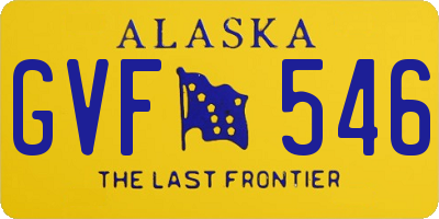 AK license plate GVF546