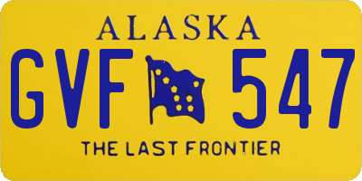 AK license plate GVF547