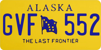 AK license plate GVF552