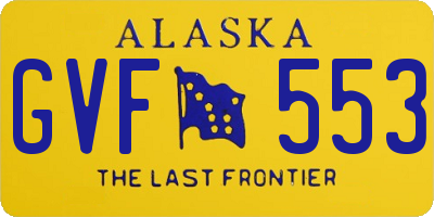 AK license plate GVF553