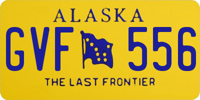 AK license plate GVF556