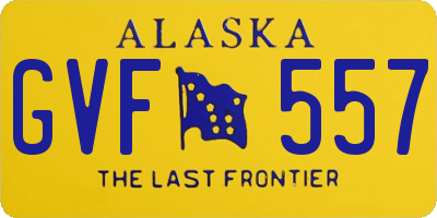 AK license plate GVF557