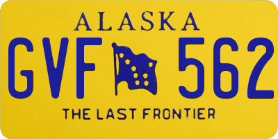 AK license plate GVF562