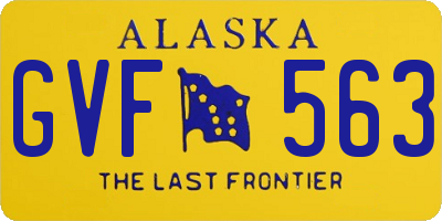 AK license plate GVF563