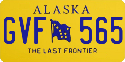 AK license plate GVF565