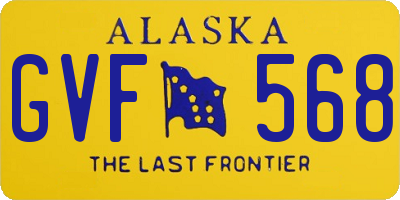 AK license plate GVF568