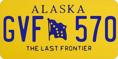 AK license plate GVF570