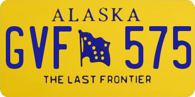 AK license plate GVF575