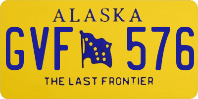 AK license plate GVF576