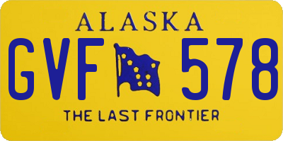 AK license plate GVF578