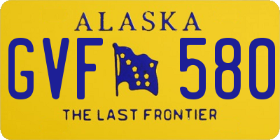 AK license plate GVF580