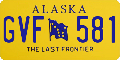 AK license plate GVF581