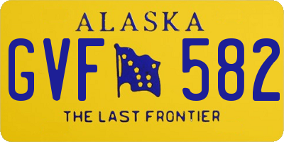 AK license plate GVF582