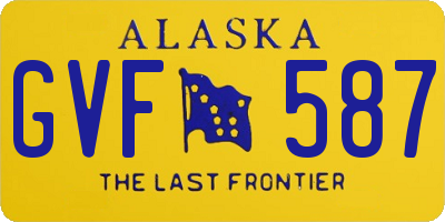 AK license plate GVF587