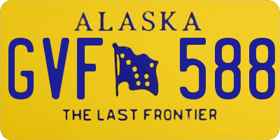 AK license plate GVF588