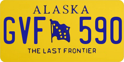 AK license plate GVF590