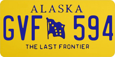 AK license plate GVF594