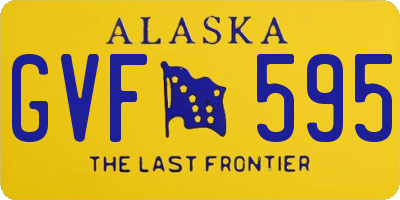 AK license plate GVF595