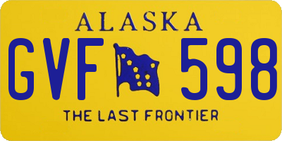 AK license plate GVF598