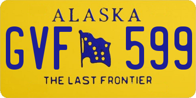 AK license plate GVF599