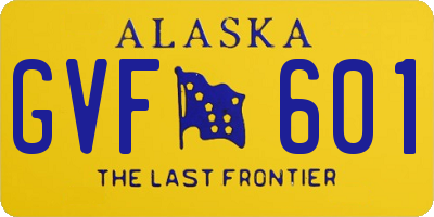 AK license plate GVF601