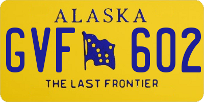 AK license plate GVF602