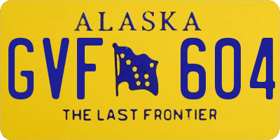 AK license plate GVF604