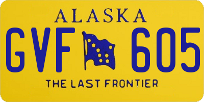 AK license plate GVF605