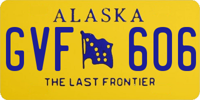 AK license plate GVF606