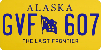 AK license plate GVF607