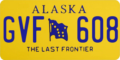 AK license plate GVF608