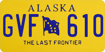 AK license plate GVF610