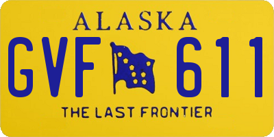 AK license plate GVF611