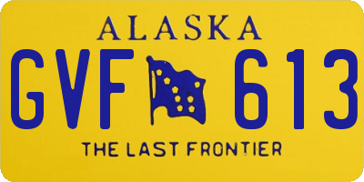 AK license plate GVF613