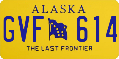 AK license plate GVF614